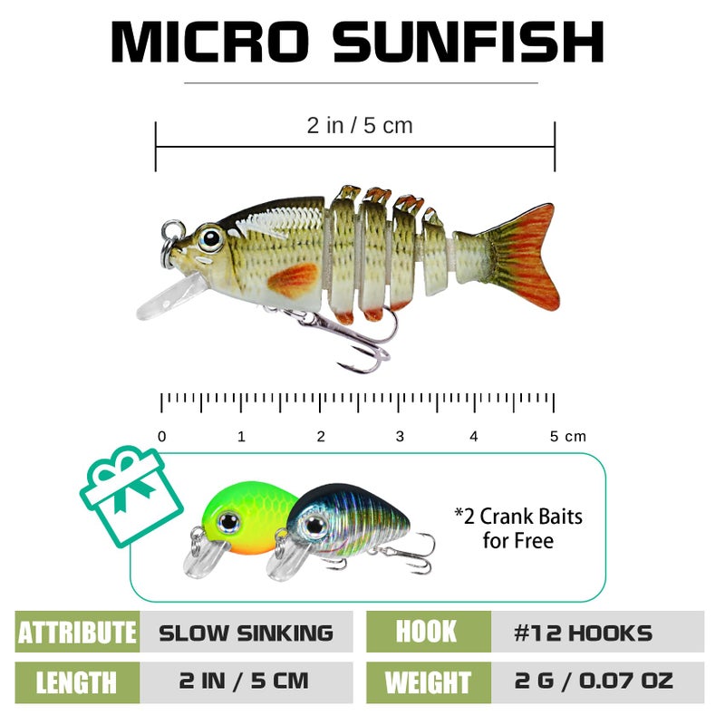 TRUSCEND سهل الصيد محارب SwimMax مع خطافات BKK، سحر ضوضاء متذبذبة واهتزازية لمزيد من العضات، طُعم صيد واقعي لسمك الكرابي والبايس والتروت، أقوى خيوط داينما المفصلية للسباحة. - Image 2